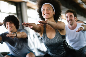 woman exercising
