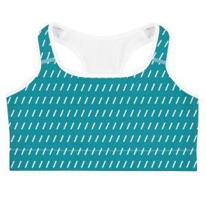 Fit Life Sports Bra - Teal Print
