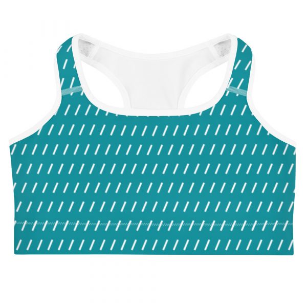 Fit Life Sports Bra - Teal Print