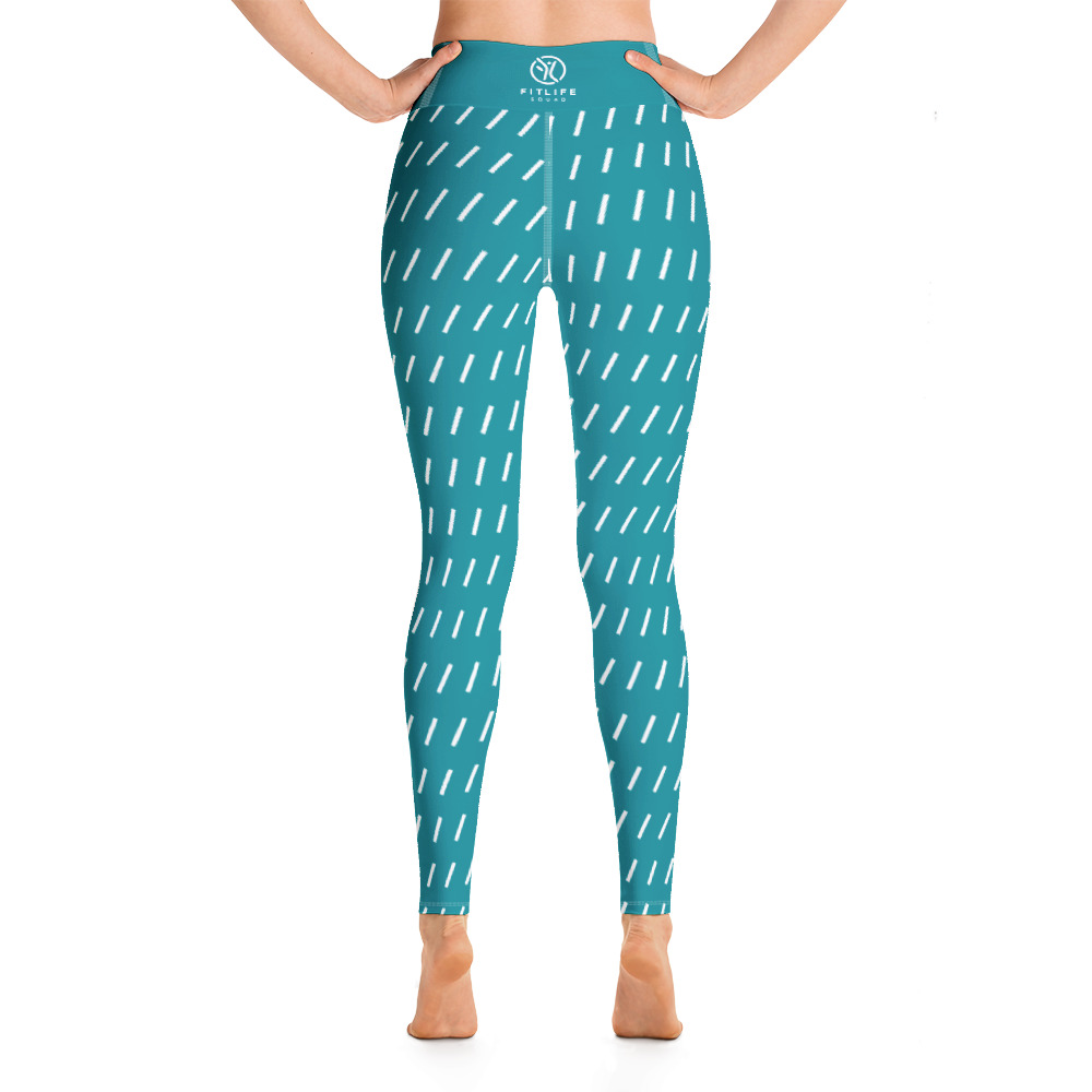 ginder Stout formaat Fit Life Yoga Leggings – Teal Print - Stacy Julien - The Fit Life Squad -  Online Workouts and Nutrition for Busy Women