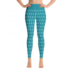 Fit Life Yoga Leggings - Teal Print