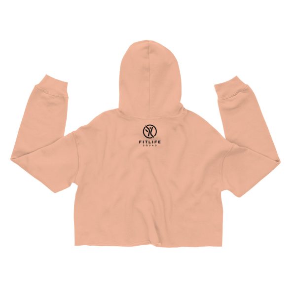 Strong Not Skinny Motivational Crop Pullover Hoodie - Image 2